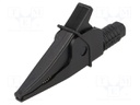 Crocodile clip; 20A; black; max.39mm; 1kV; Connection: 4mm socket