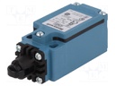Limit switch; plunger with metal roller Ø12,4mm; NO + NC; 6A