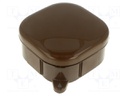 Enclosure: junction box; X: 92mm; Y: 92mm; Z: 44mm; IP54; brown