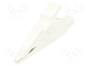 Crocodile clip; 32A; 1kVDC; white; Grip capac: max.30mm