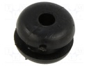 Grommet; black; UL94HB; TPR