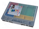 Container: box with containers; 370x295x55mm; black