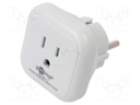 Adapter; Out: JAPAN,USA; Plug: with earthing; Colour: white