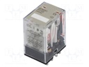 Relay: electromagnetic; 4PDT; Ucoil: 24VAC; 5A/220VAC; 5A/24VDC