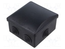 Enclosure: junction box; Ø: 80mm; Z: 40mm; wall mount; ABS; IP44