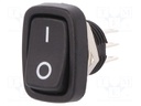 ROCKER; DPDT; Pos: 2; ON-ON; 3A/250VAC; black; none; 50mΩ; Body: black