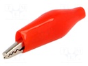 Crocodile clip; 60VDC; Grip capac: max.6mm; Overall len: 36.5mm