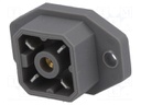 Connector: square; Series: G; socket; male; PIN: 4; tinned; IP65; 50V