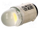 LED lamp; white; BA15D; 12VDC; 12VAC