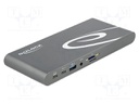 Hub USB; USB 3.2 Gen 1; microSD,SD; grey; Number of ports: 13