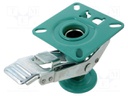Brake; Ø: 100mm; 2000kg; Mat: stainless steel; Base dim: 120x120mm