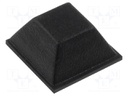 Self-adhesive foot; black; rubber; A: 12.7mm; B: 7mm; C: 6mm