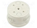 Enclosure: junction box; 80mm; plastic; IP55; grey; PLEXO; -25÷40°C
