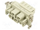 Connector: HDC; contact insert; female; CXC; PIN: 4; 4+PE; 80A; 600V