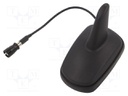 Antenna; SHARK; AM,FM; RAKU II female; black; 12VDC; Kind: RG174