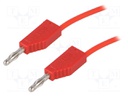 Test lead; PVC; 1m; red; 32A; 60V; Cond.cross sec: 2.5mm2