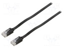 Patch cord; U/UTP; 6; stranded; Cu; PVC; black; Len: 7m; 32AWG
