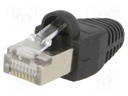 Plug; RJ45; PIN: 8; Cat: 5e; shielded,with protection; gold-plated