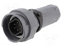 Connector: circular; plug; male; PIN: 6; bayonet,external bayonet
