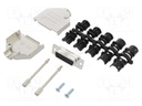 D-Sub HD; PIN: 26; female; shielded; straight; soldering; for cable