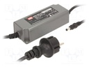 Power supply: switched-mode; LED; 60W; 36VDC; 1.67A; 90÷264VAC