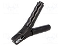 Crocodile clip; 36A; 70VDC; black; Grip capac: max.25mm