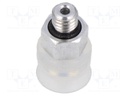 Suction cup; 10mm; 1.6g; M5-M; Shore hardness: 55; 0.07cm3; SUF