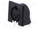 Socket; DIN; female; PIN: 5; Layout: 180°; angled 90°; on PCBs; THT