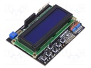 Module: shield; LCD display; 5VDC; GPIO; Application: ARDUINO