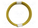 Wire; stranded; Cu; 1x0,04mm2; PVC; yellow; 60V; -5÷85°C; 10m