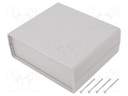 Enclosure: with panel; X: 159mm; Y: 139mm; Z: 59mm; polystyrene; grey