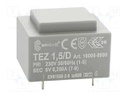 Transformer: encapsulated; 1.5VA; 230VAC; 6V; 250mA; Mounting: PCB