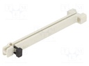 PCB guide; polyamide; grey; L: 90mm; B: 81.5mm; C: 18mm; D: 3mm; E: 2mm