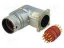 Connector: M23; socket; PIN: 17; male; soldering; angled 90°; 7A
