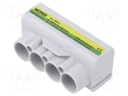 Splice terminal: distribution block; SLT50; 1kV; PIN: 4; ways: 1