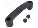 Handle; Mat: technopolymer (PA); black; H: 39mm; L: 144mm; black