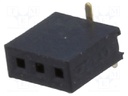 Socket; pin strips; female; PIN: 3; straight; 1.27mm; SMT; 1x3; 1A