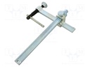 Clamping element; with adjustable height; for welding tables