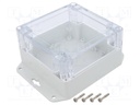 Enclosure: multipurpose; X: 105mm; Y: 105mm; Z: 60mm; ZP; light grey