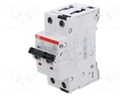 Circuit breaker; 415VAC; 16A; Poles: 2; for DIN rail mounting