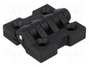Hinge; Width: 47mm; polyamide; black; H: 48mm; Holes no: 4