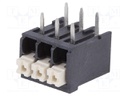 PCB terminal block; angled 90°; 3.5mm; ways: 3; on PCBs; terminal