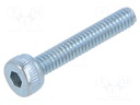 Screw; M2x12; 0.4; Head: cheese head; hex key; HEX 1.5mm; steel