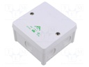 Enclosure: junction box; X: 87mm; Y: 87mm; Z: 52mm; polypropylene PP