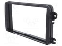 Radio mounting frame; VW; 2 DIN; black