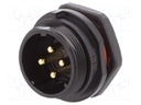 Socket; male; SP21; PIN: 4; IP68; screw terminal; 500V; 4mm2; 30A