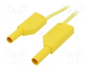 Test lead; silicone; 2m; yellow; 19A; 1kV; Cond.cross sec: 1mm2