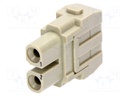 Connector: rectangular; module; female; Han Modular 40A; PIN: 2