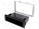 Radio mounting frame; Peugeot; 2 DIN; silver