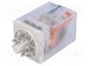Relay: electromagnetic; DPDT; Ucoil: 110VDC; 10A/250VAC; 10A/24VDC